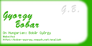gyorgy bobar business card