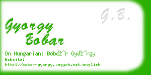 gyorgy bobar business card